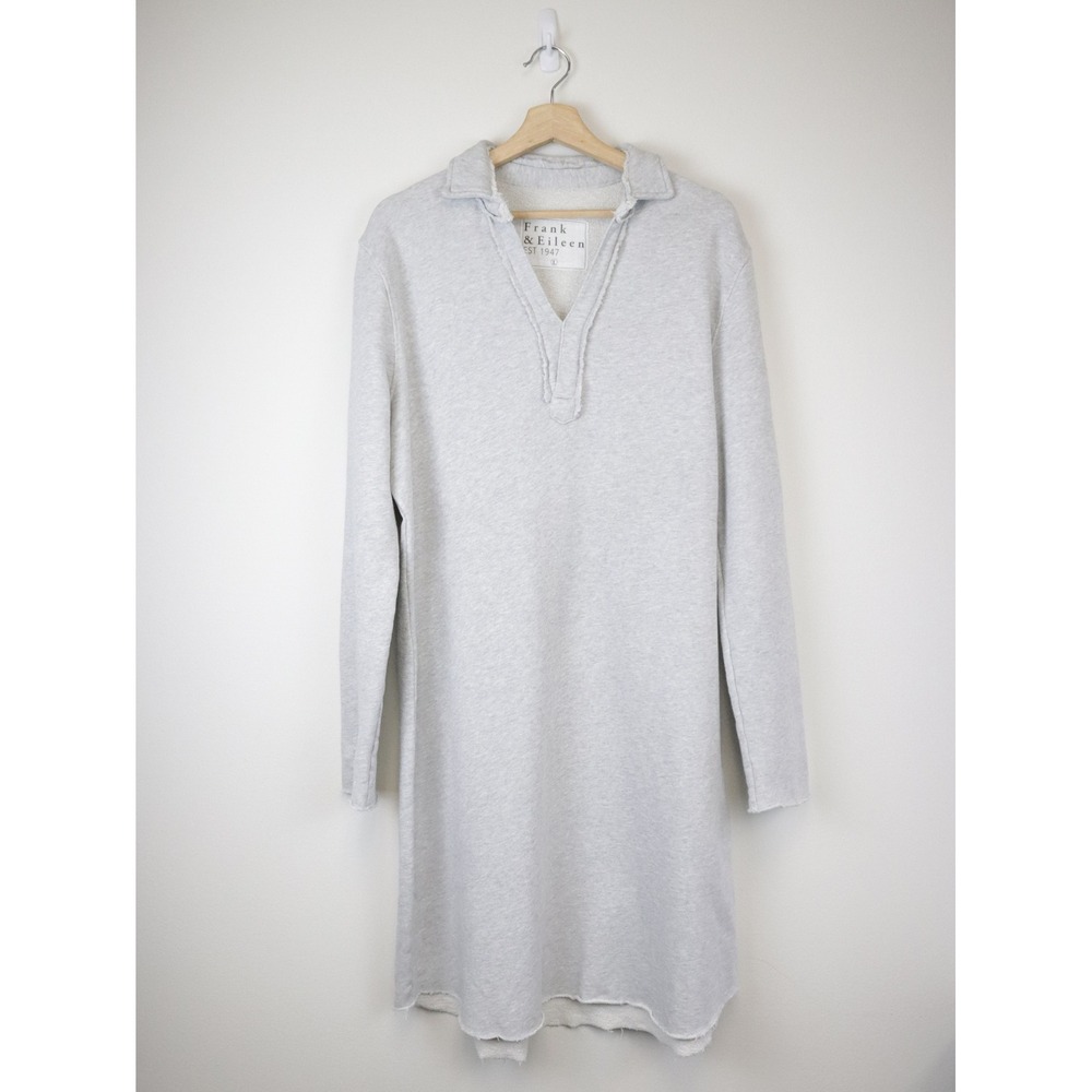 Frank & Eileen Nicole Dress Triple Fleece Large Grey Melange - Picture 3 of 10